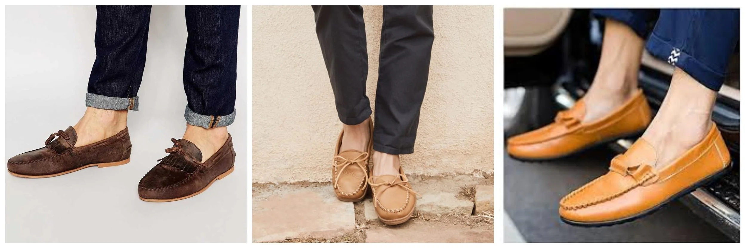 Noticed how moccasins look more casual as the shape is formless.