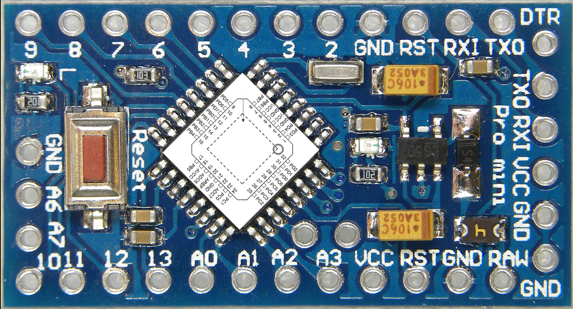 Image from http://www.dominicdube.com/wp-content/uploads/ArduinoProMini000b.jpg