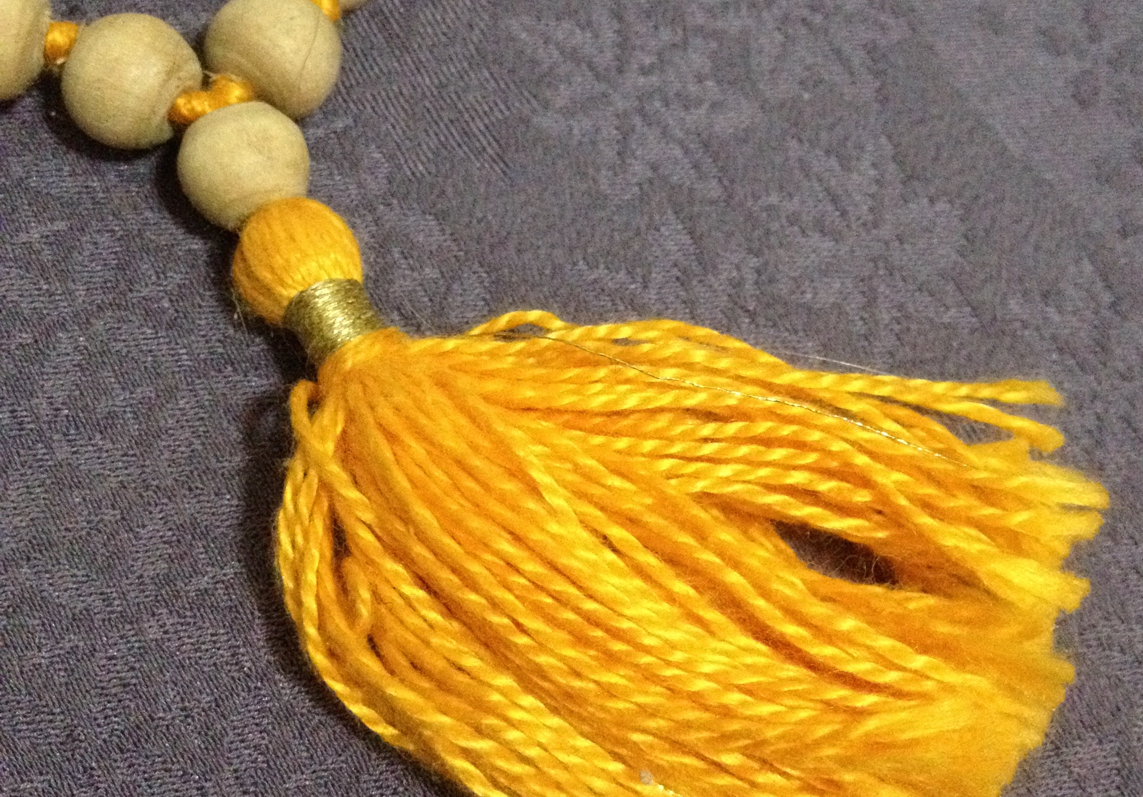 tulsi mala beads & satin cord