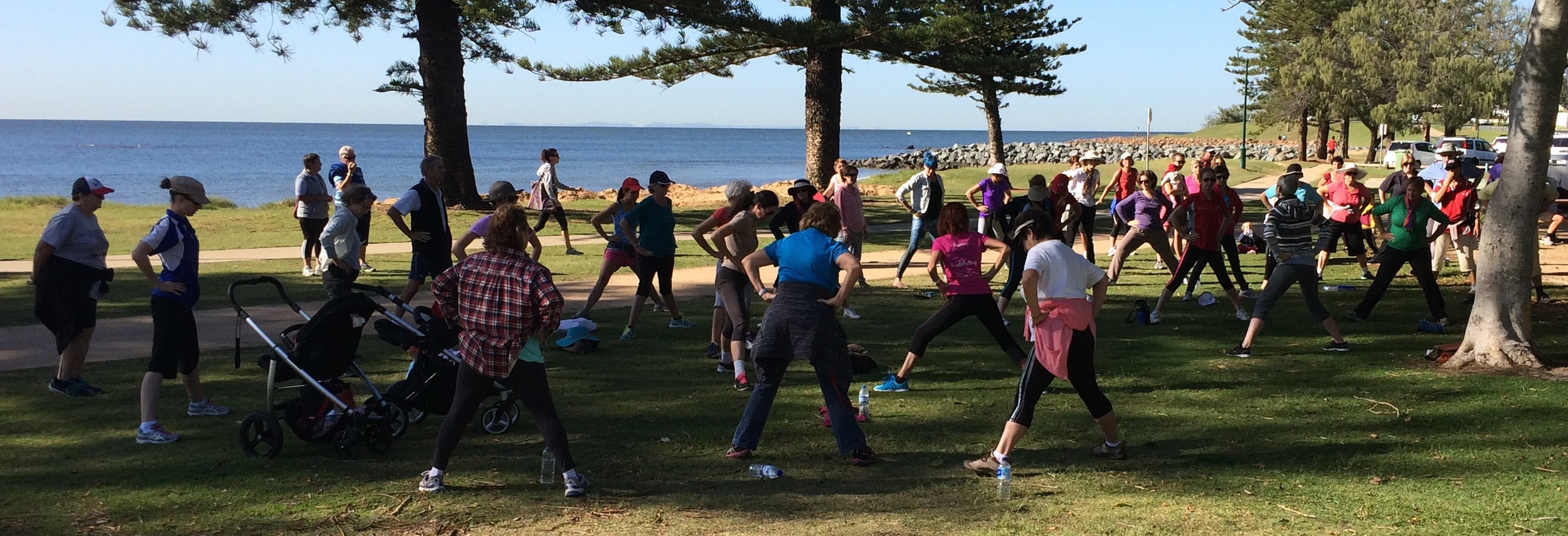 Stretching out those walking muscles after the Scarborough Walking by the Bay in May event