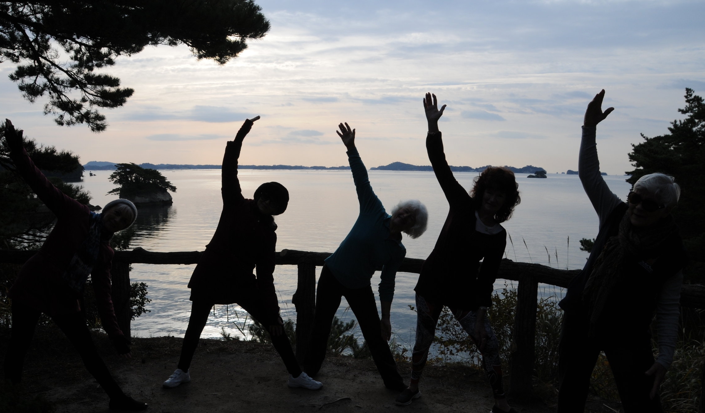 Morning yoga on Oshima