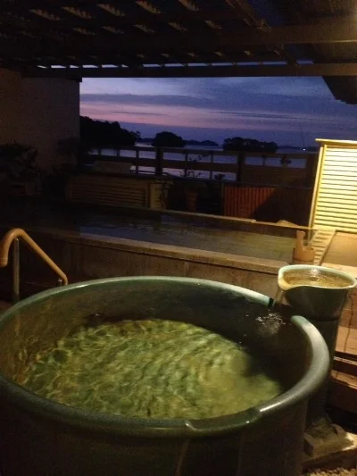 Sunrise from the outdoor bath