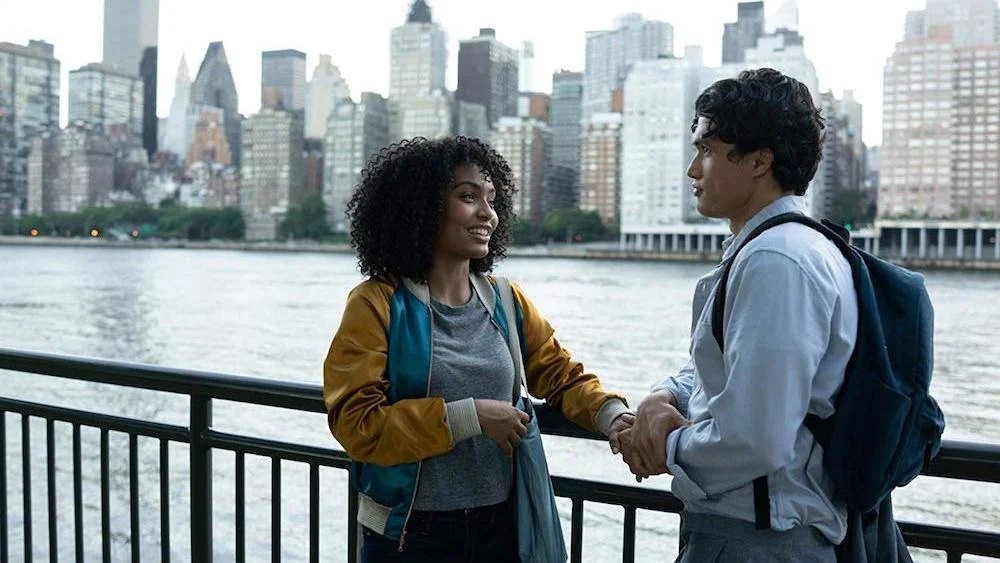 Yara Shahidi and Charles Melton as Yara and Daniel in The Sun is Also a Star .