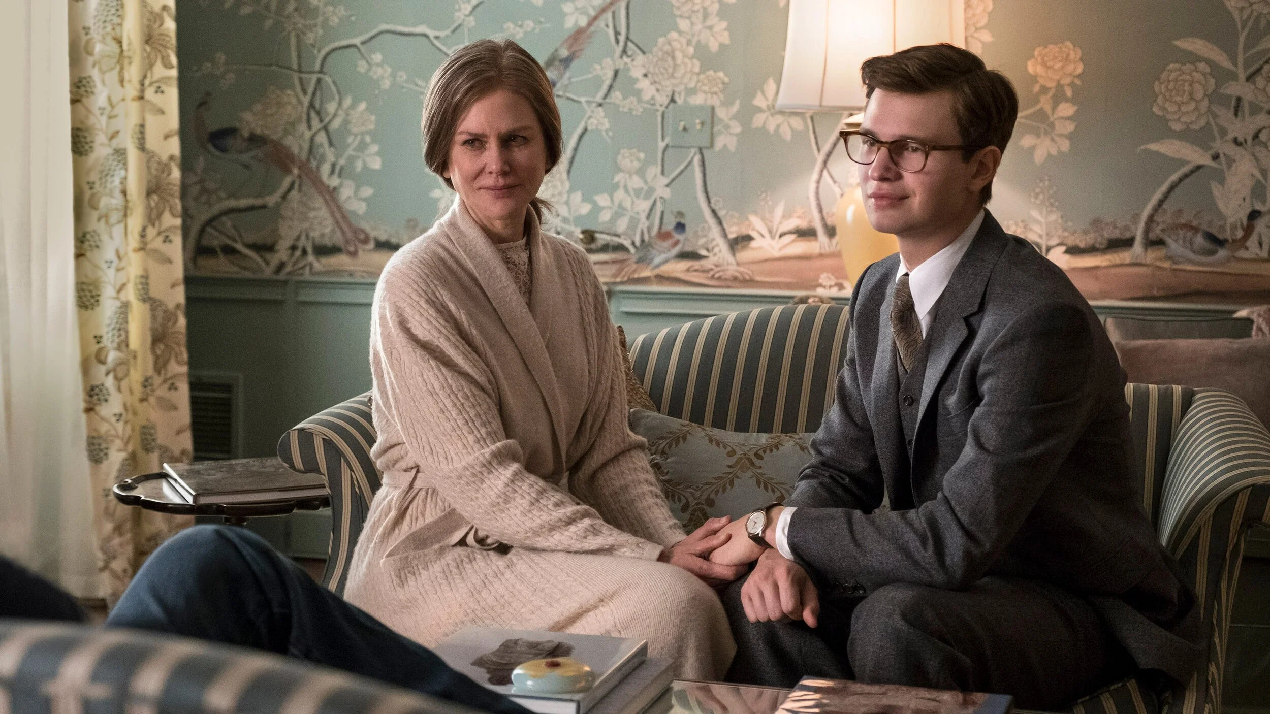 Nicole Kidman and Ansel Elgort in The Goldfinch .