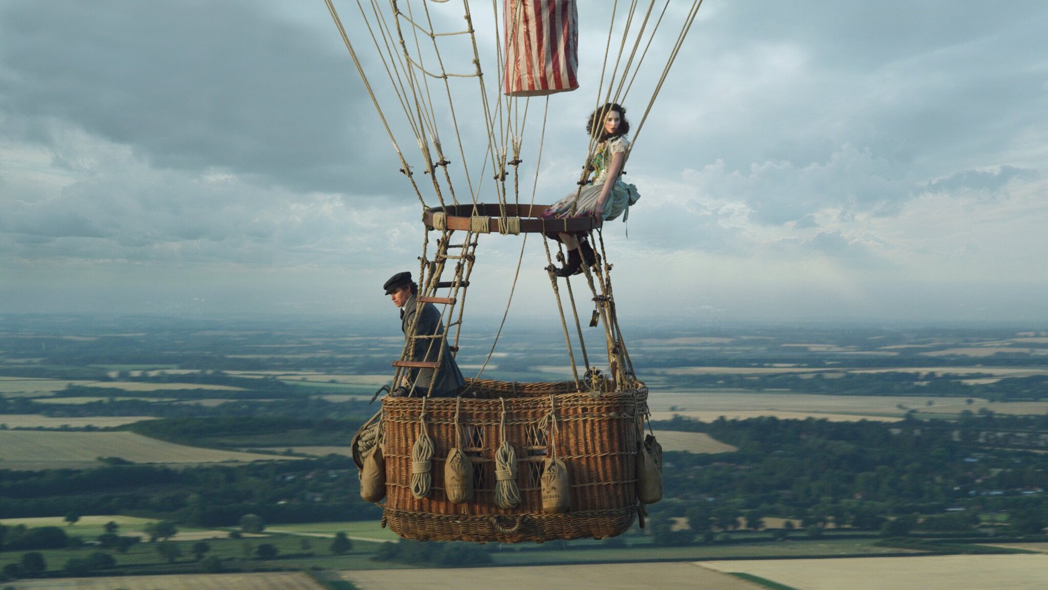 Eddie Redmayne and Felicity Jones in The Aeronauts.