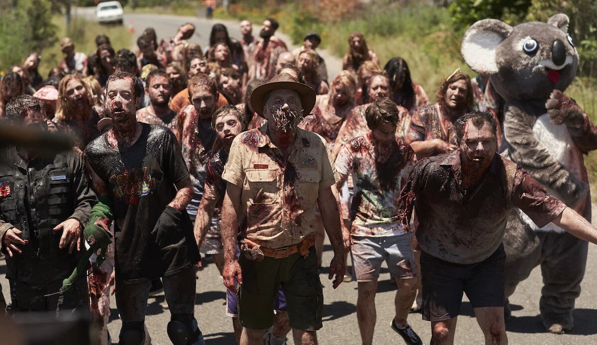 Hordes of the undead trouble schoolchildren in Little Monsters.