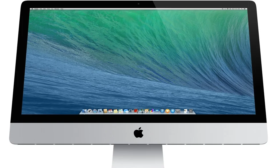 Apple's iMac with the current Mac OS X Mavericks