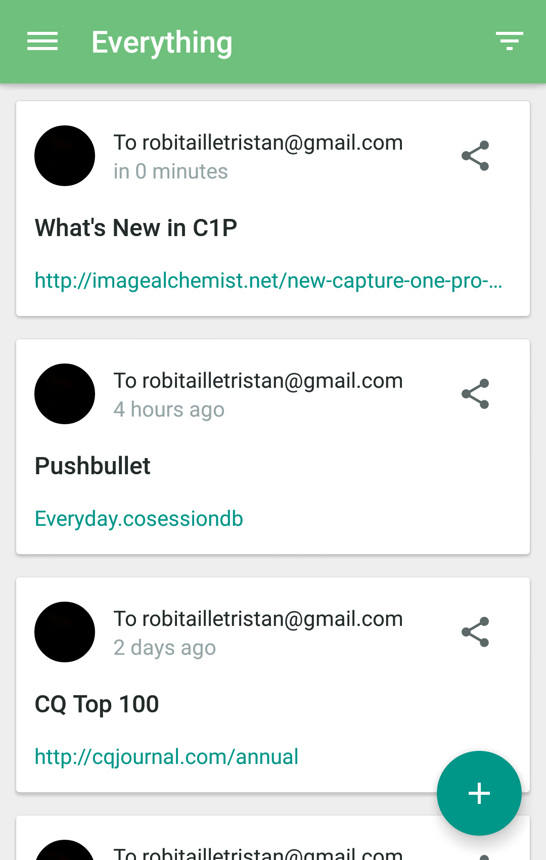 The Android app is dress with Google's new Material Design