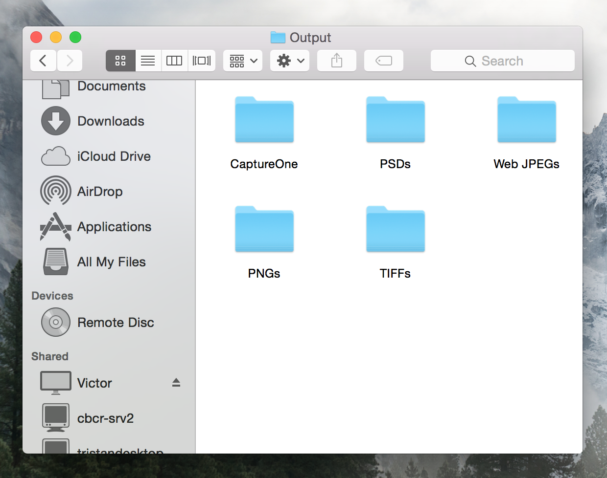 Each file type has it's own directory. The files will, of course, sport the same file name across the different types.