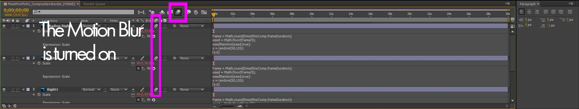 Motion Blur + Expressions