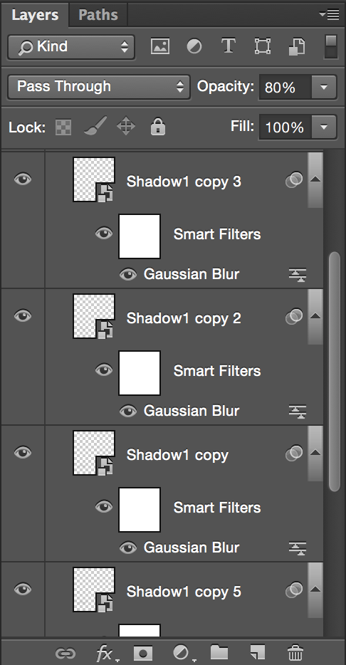 Every layer has it's blur
