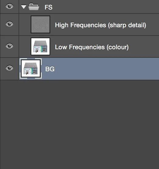 Be sure that the layer you want the technique to be applied to is named "BG" and that it is selected.