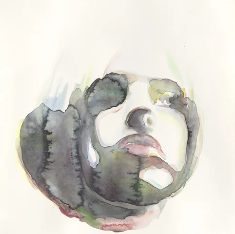 Nastassja Kinski: Jane | Aquarell auf Büttenpapier | 30 x 30 cm