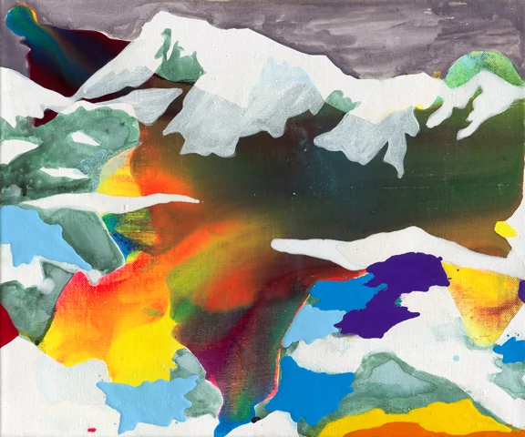 Ötztaler Wildspitze | Tusche, Acryl und Öl auf Leinwand | 50 x 60 cm