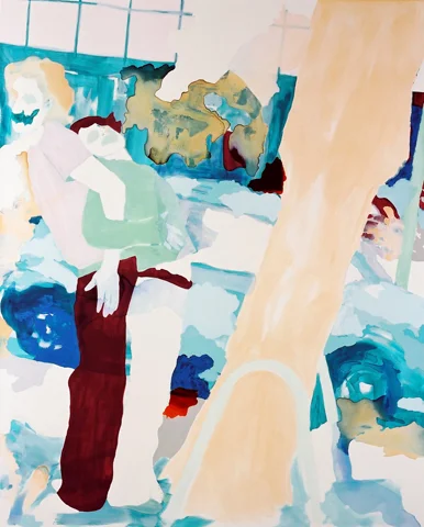 Draußen vor Schleswig | Tusche, Acryl u. Öl auf Leinwand | 230 x 186 cm