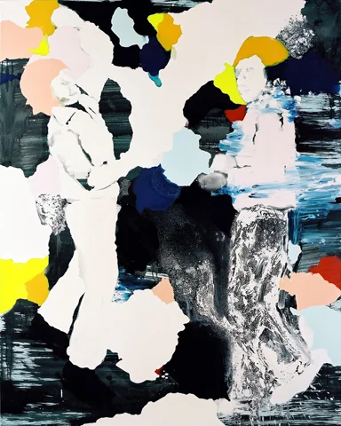 Komm Tanzen | Tusche, Acryl u. Öl auf Leinwand | 320 x 185 cm