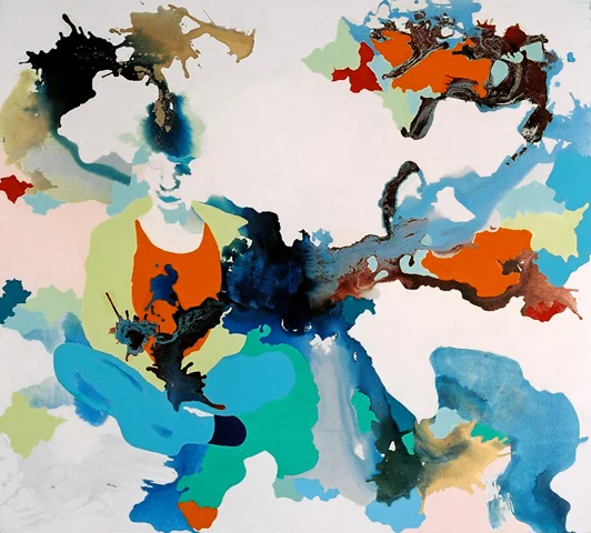 Einladung zur Reise | Tusche, Acryl u. Öl auf Leinwand | 180 x 200 cm