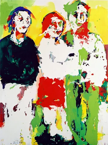 o. T. 3 | Tusche, Acryl u. Öl auf Leinwand | 200 x 150 cm