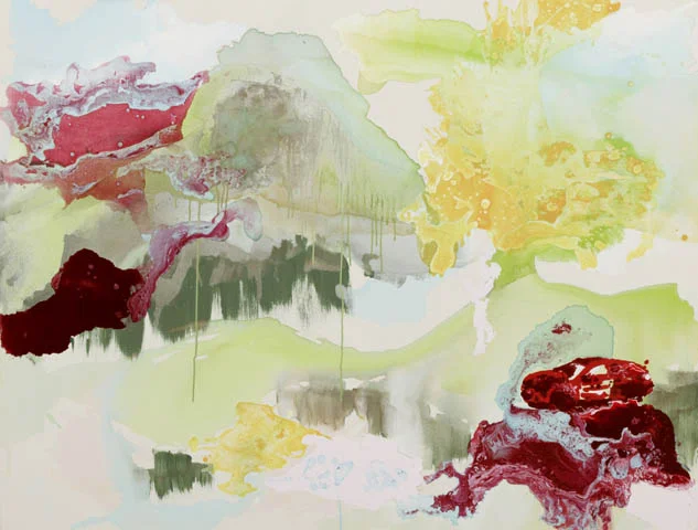 o. T. 4 | Tusche, Acryl u. Öl auf Leinwand | 200 x 200 cm