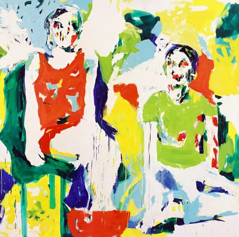 31 Grad | Acryl u. Öl auf Leinwand | 200 x 200 cm