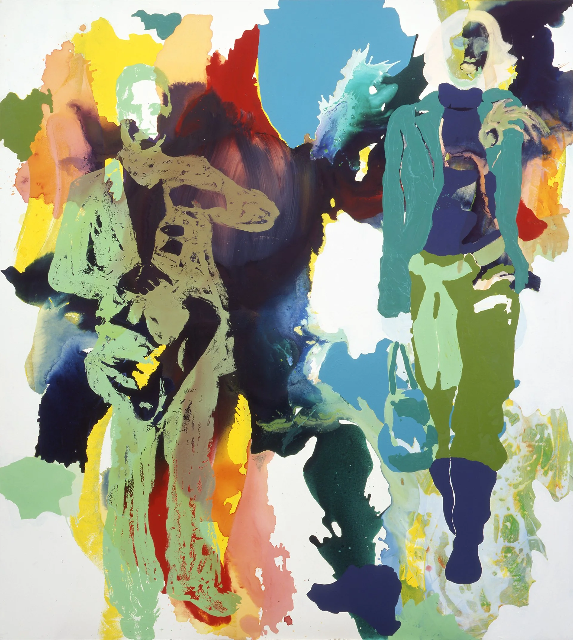  "Onkel Marlene" &nbsp;| 2006 | india-ink, acrylic, monotype and oil on canvas | 200 x 180 cm 