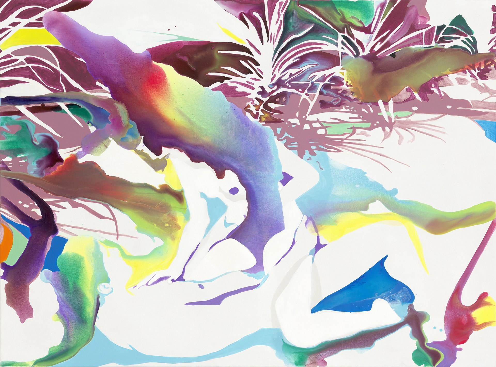 „In Between“ | Tusche, Aquarell und Acryl auf Leinwand | 150 x 200 cm