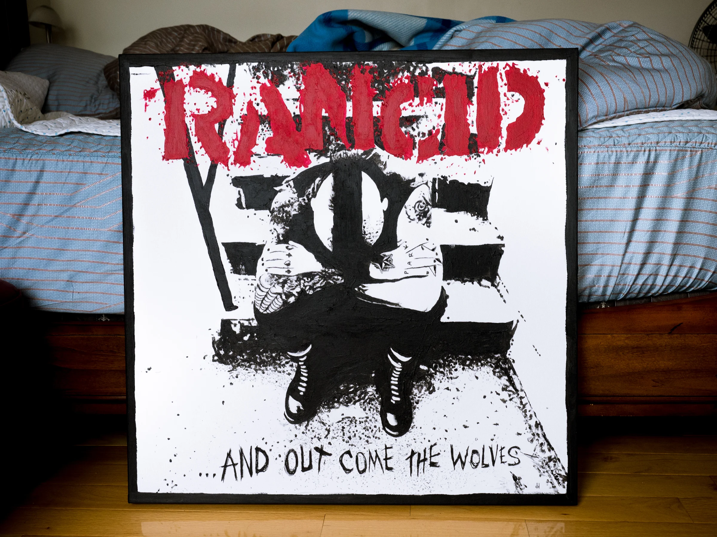 3’ x 3’ mixed media painting for a friend