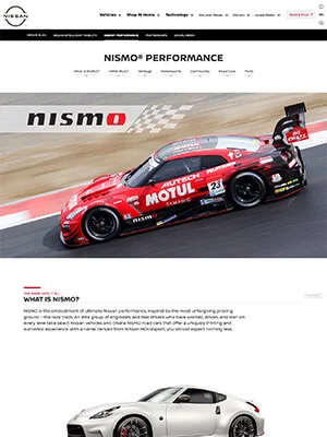 Nismo Performance website
