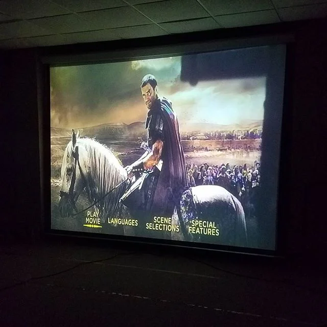 Movie night is about to begin