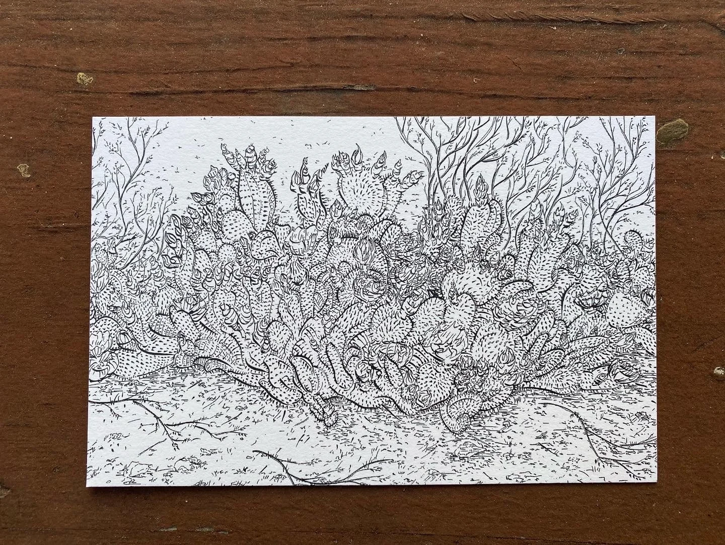 Seven Visitors invite card 