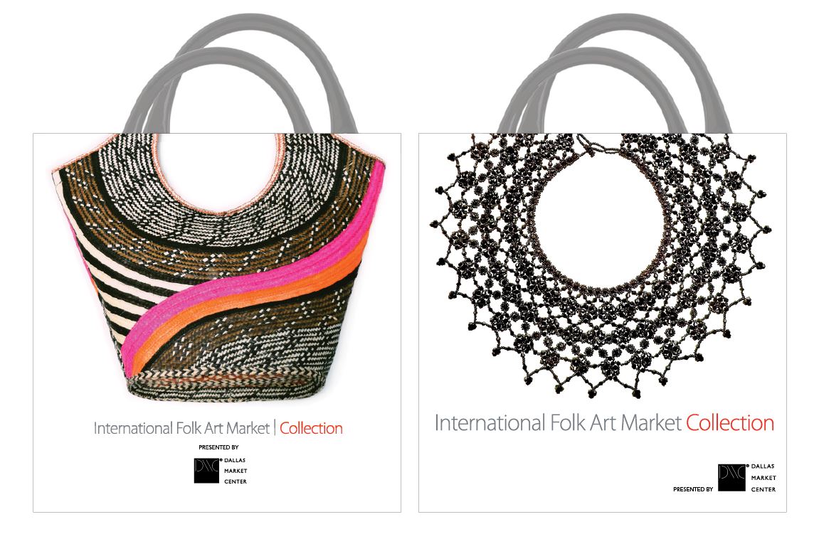 International Folk Art Market Collection shopping bags