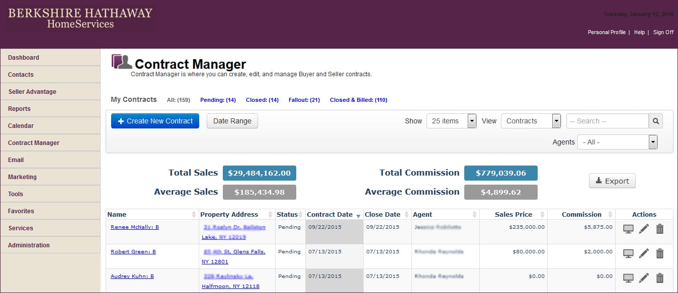 Create, edit and manage Buyer & Seller contracts.