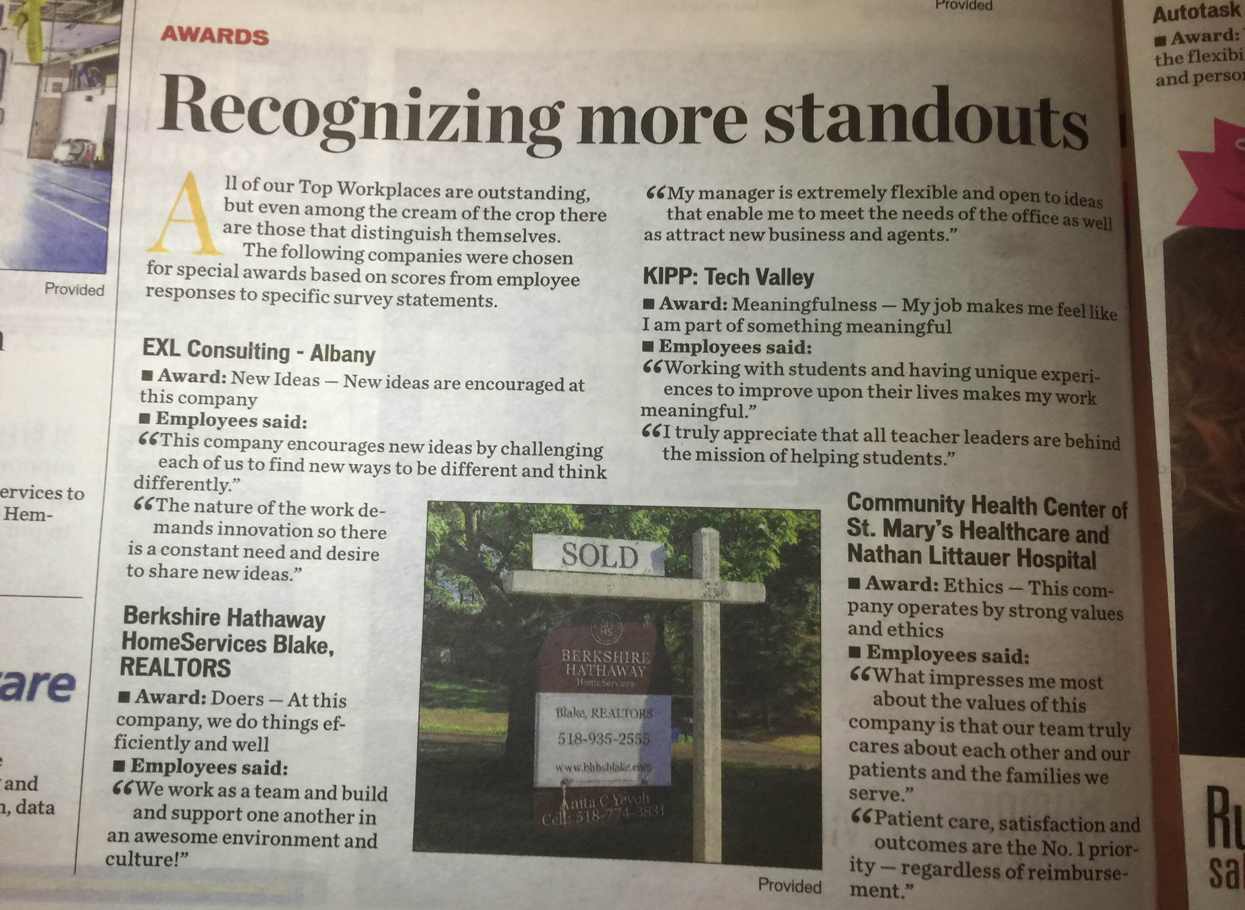 4.9.17 Top Workplaces Recognition as "DOERS".