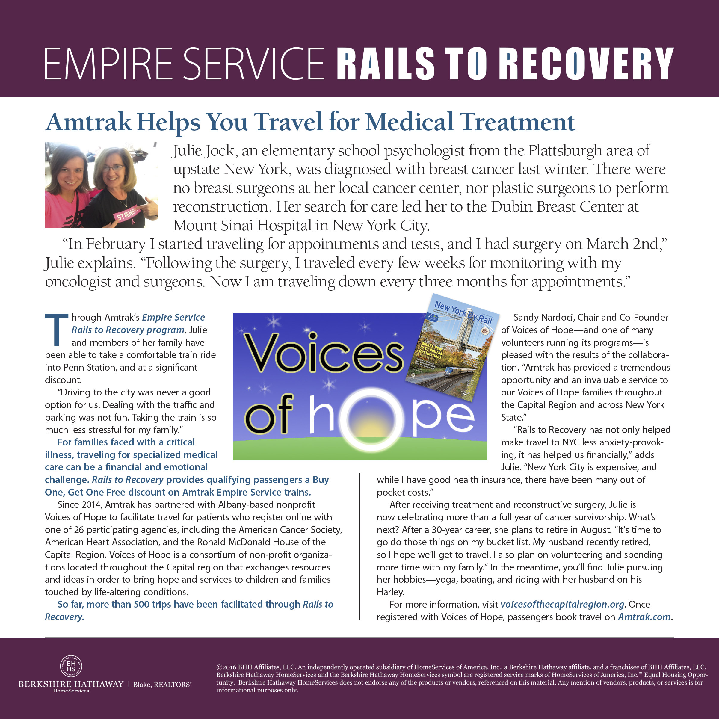 June 2016 Article "New York By Rail" Magazine.