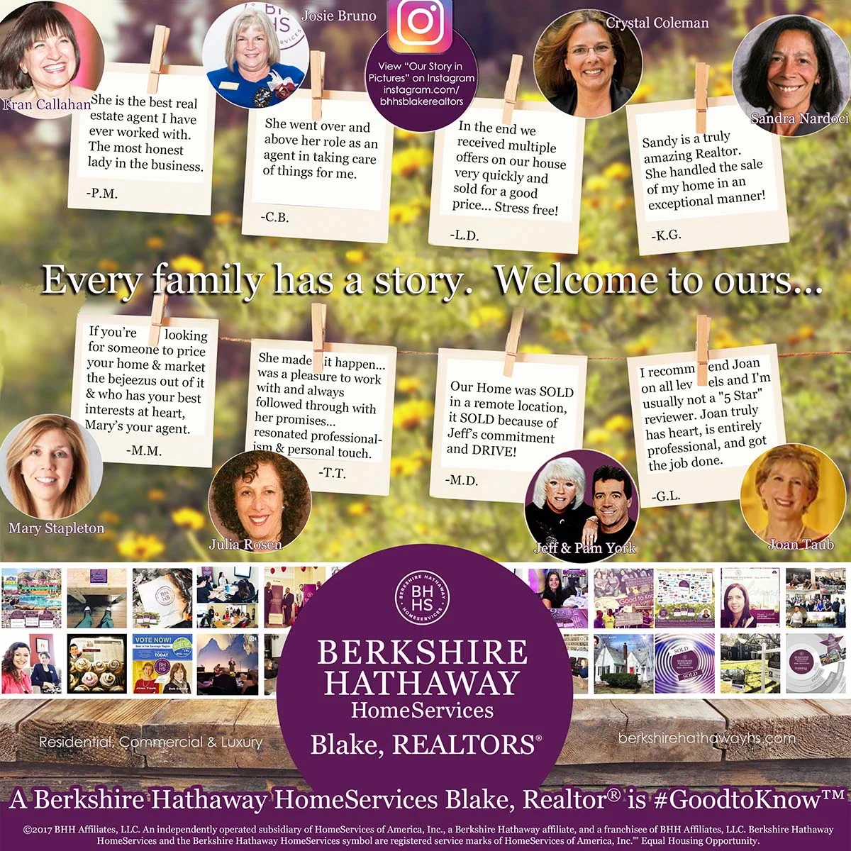 Our latest round of agent testimonials featured online and in print.