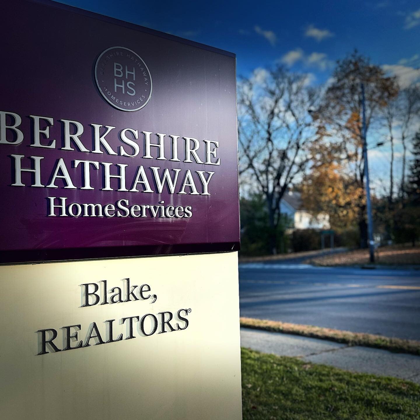 The sun sets on a beautiful #fall day in our #niskayuna office. #berkshirehathawayhomeservices #realtors