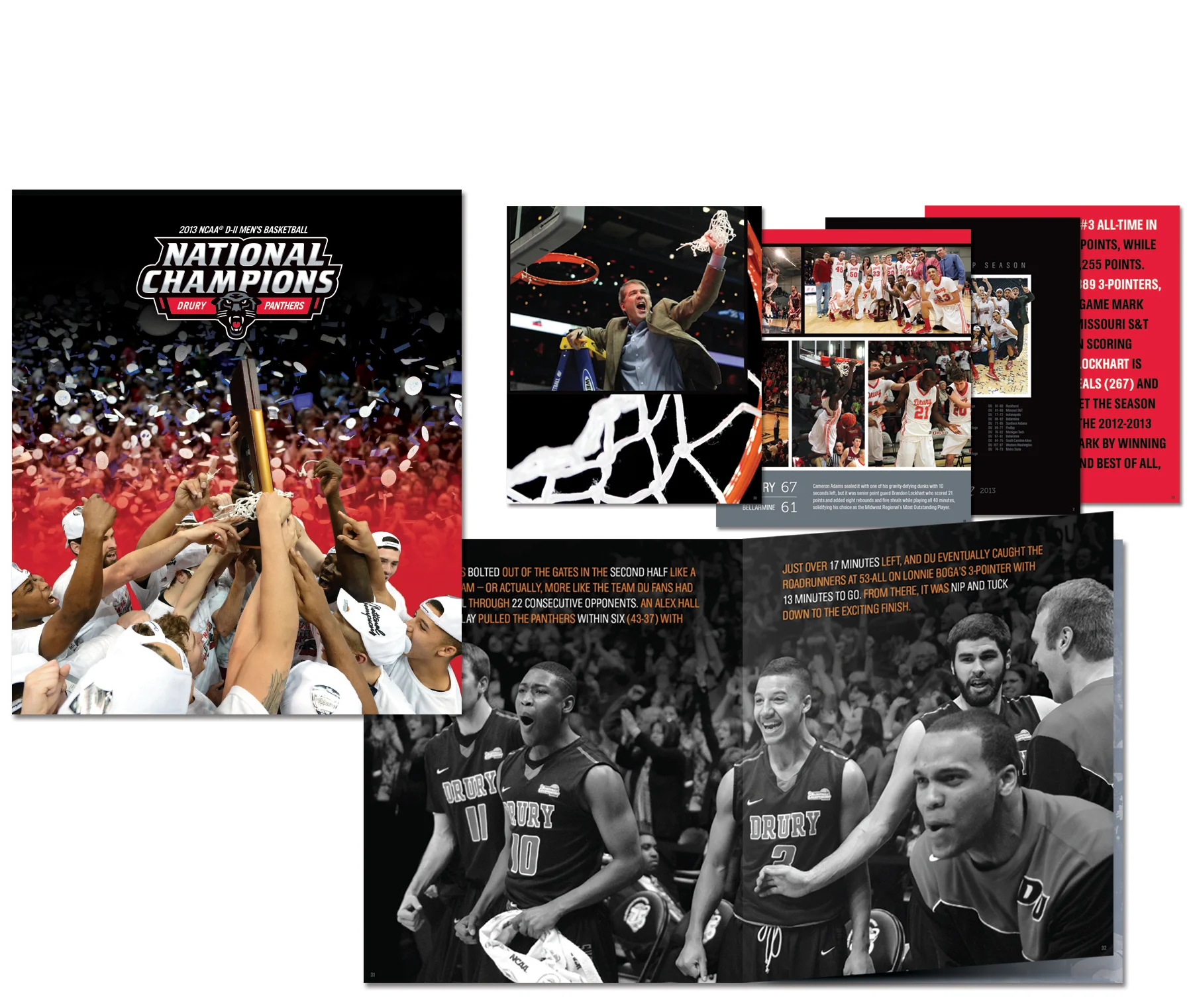 We helped create this commemorative book to help celebrate Drury’s record-breaking year and brilliant post-season run to their first-ever NCAA Division II national championship. 