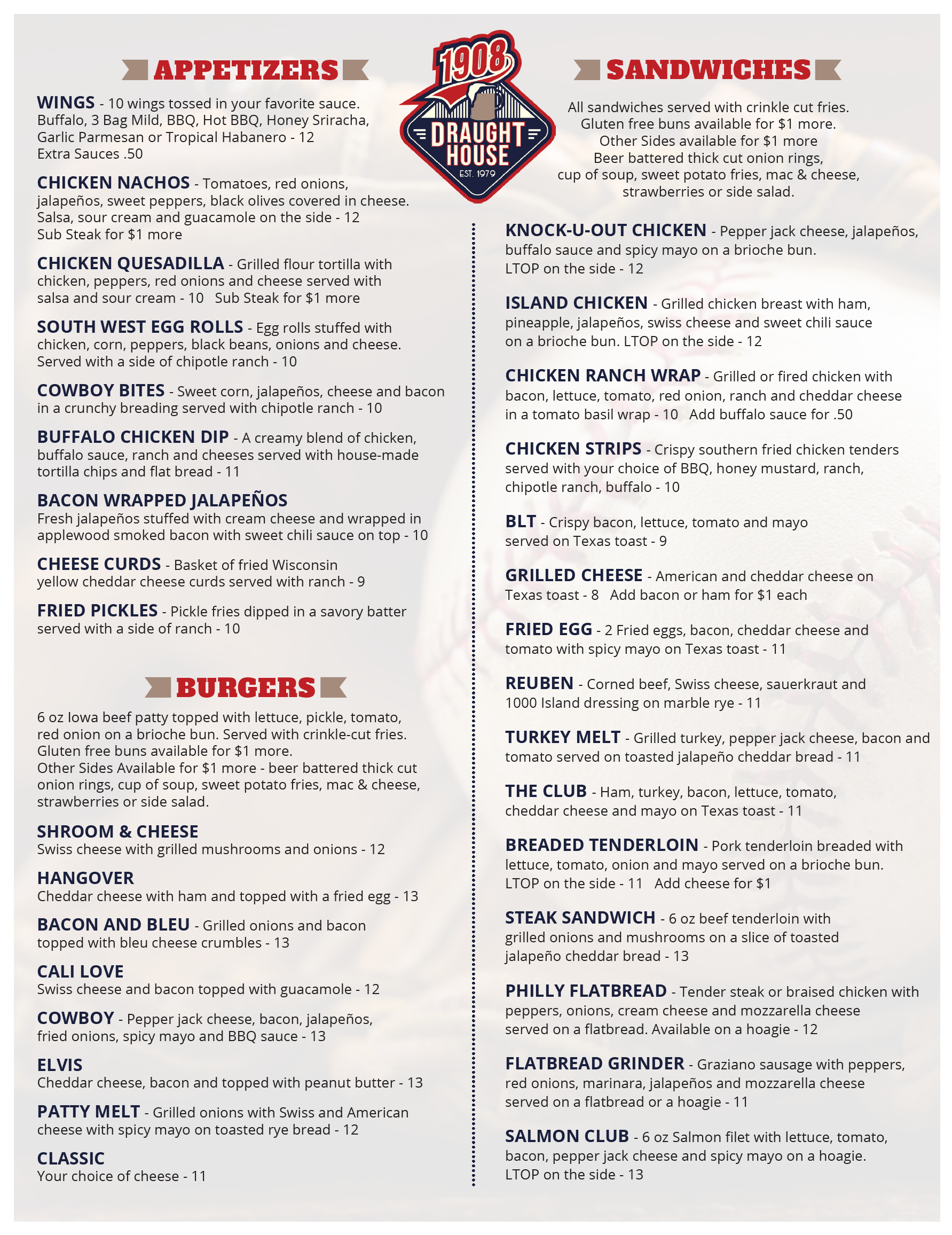 WAUKEE — 1908 Draught House Bar and Grill Downtown Des Moines