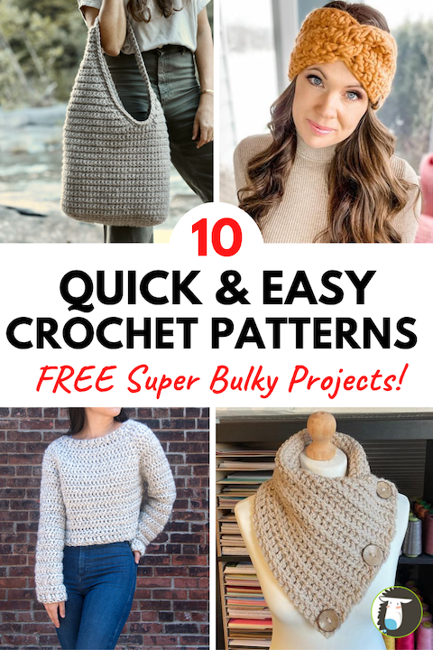 68 Crochet bulky yarn (weight #5/6) patterns ideas