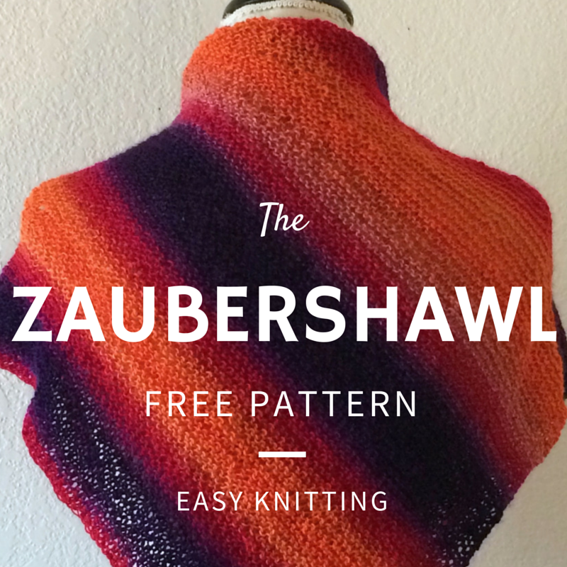 Zaubershawl Free Knitting Pattern - Easy one-ball project!