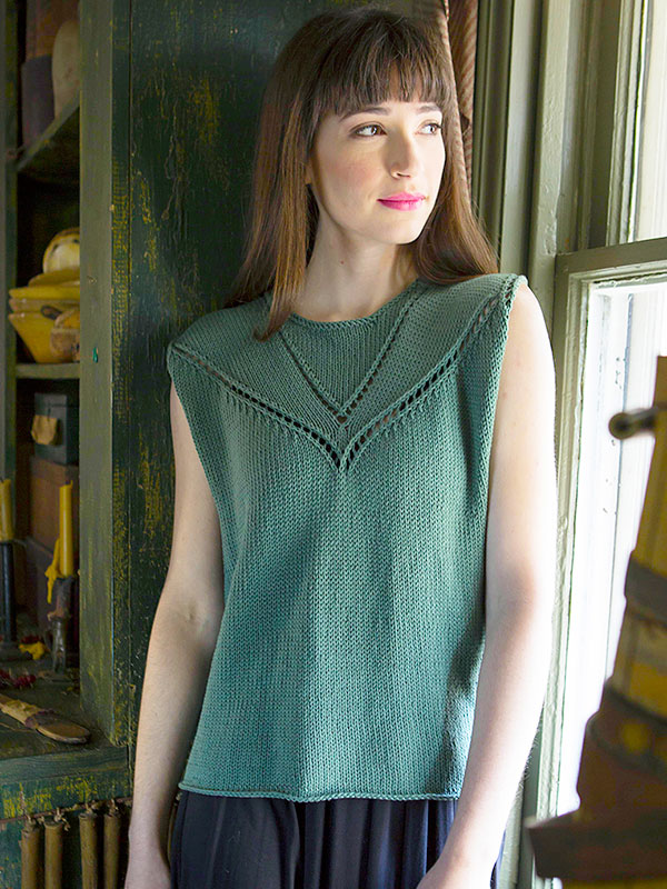 Admit Sleeveless Tee Free Knitting Pattern