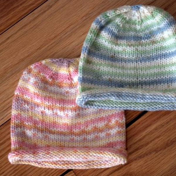 Easy free knitting patterns for baby hats