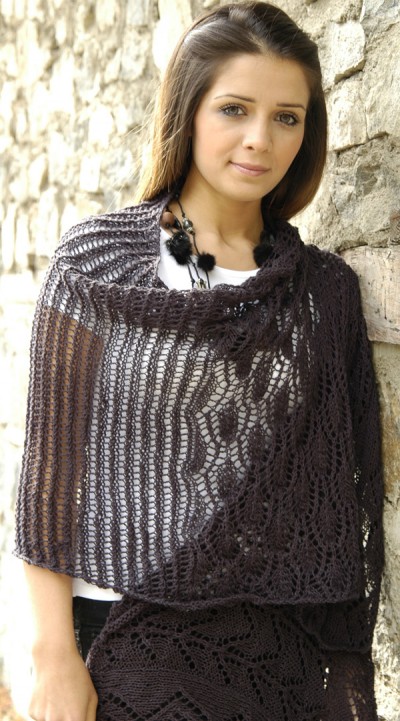 Jocelyn Flax Wrap Free Knitting Pattern