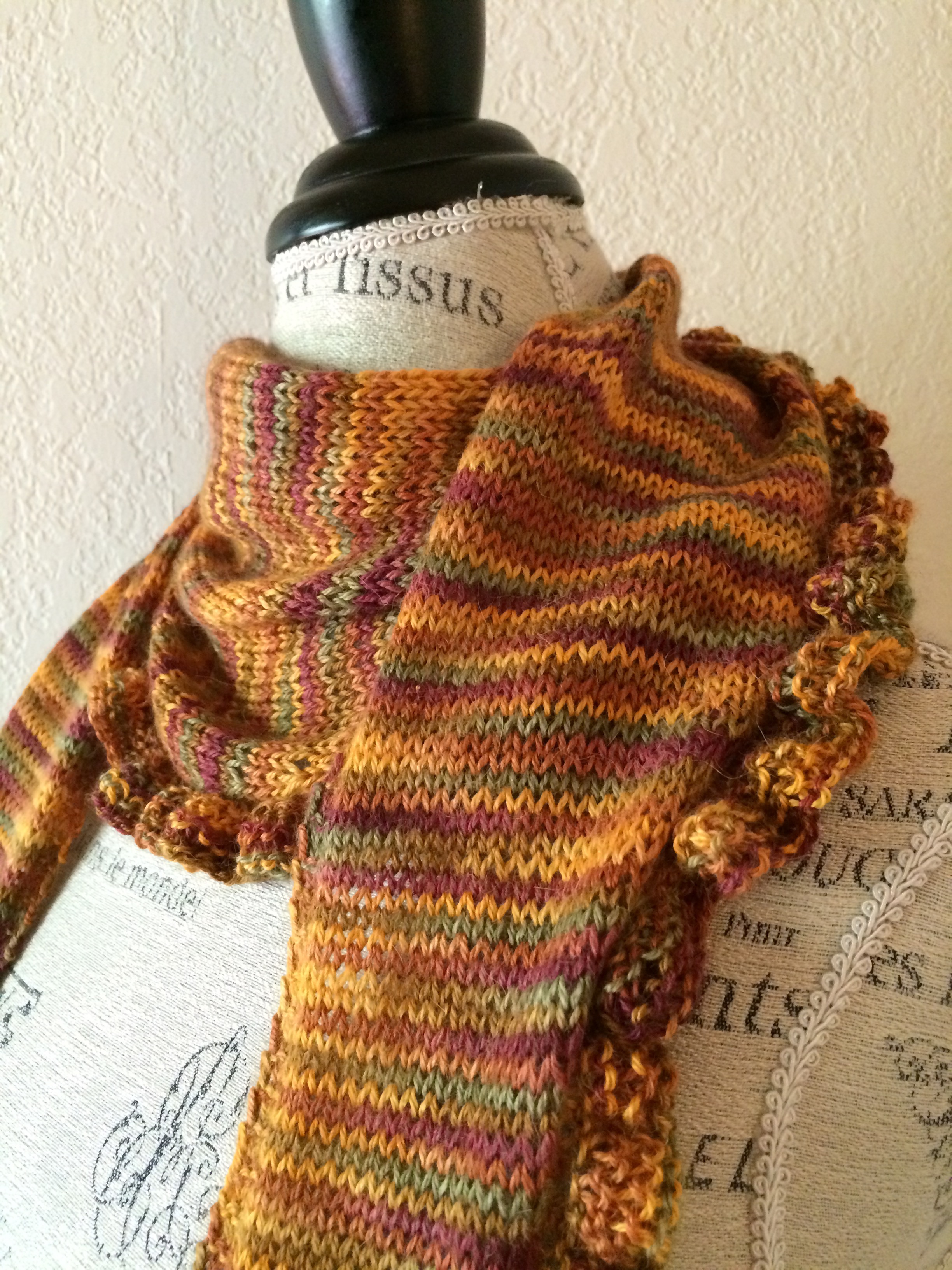 Katy Ruffle Edge Scarf Free Knitting Pattern — Blog.NobleKnits