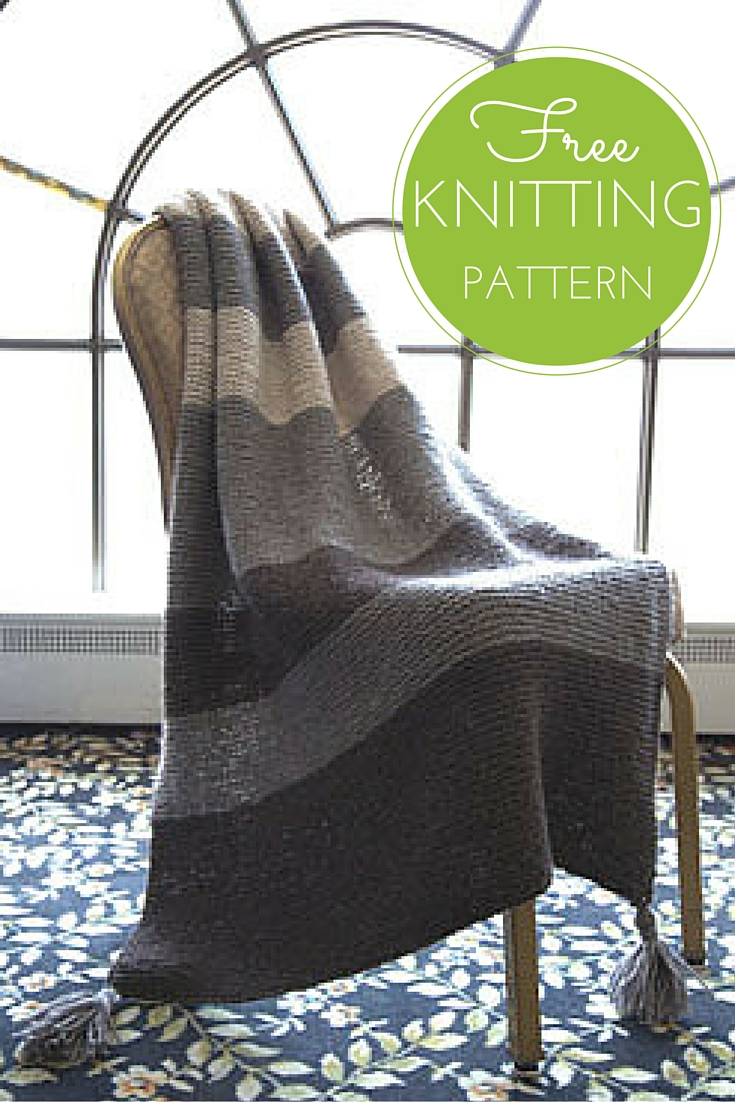 Striped Garter Throw Free Knitting Pattern