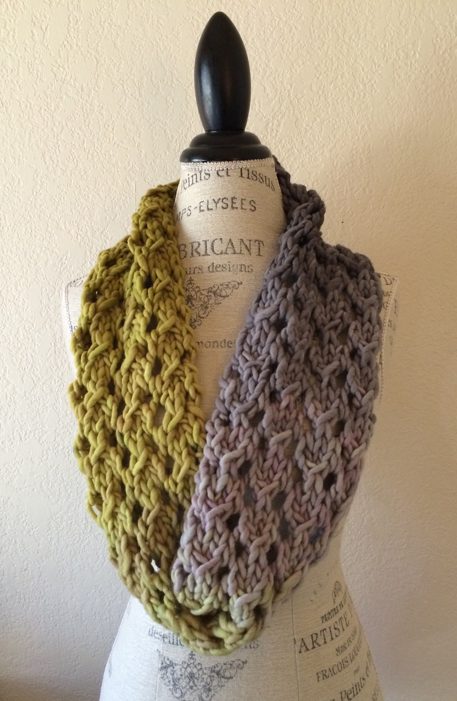 Bulky Lace Cowl Free Knitting Pattern — Blog.NobleKnits