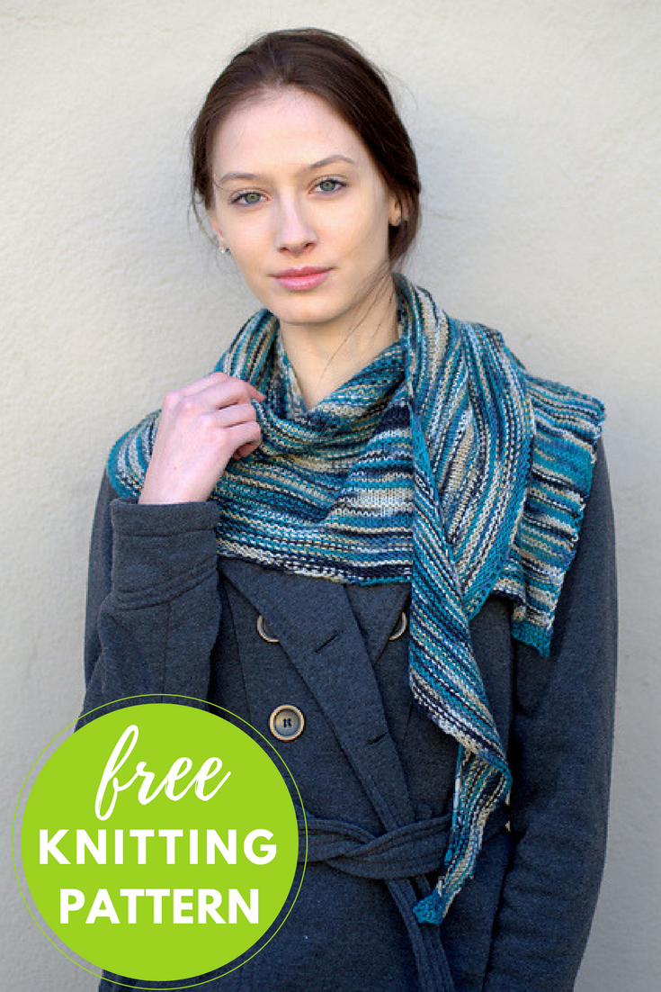 Asymmetrical Shawl Free Knitting Pattern