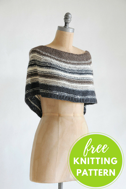 Shadow Capelet Free Knitting Pattern Blog Nobleknits