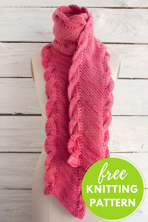 Free Knitting Pattern: Manos Maxima Bias Scarf