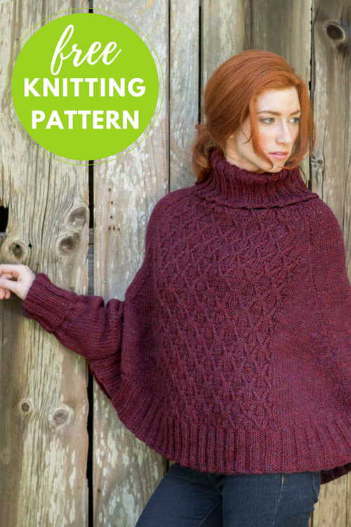 Galilee Poncho Sweater Free Knitting Pattern